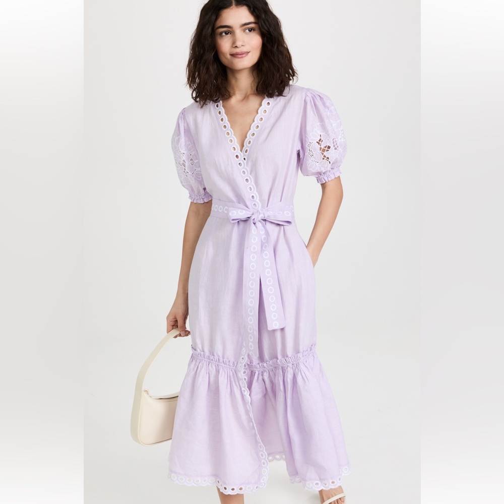 Fanm Mon Cide Linen Dress in Lilac